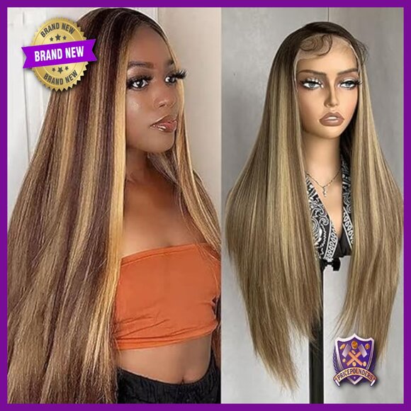 30 Inch Synthetic Lace Front Wig Glueless Heat Resistant for Daily Use